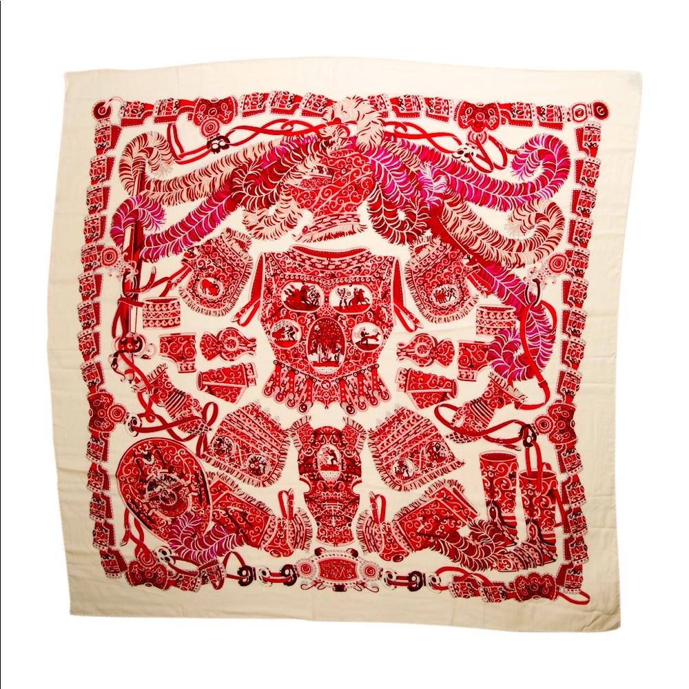 ISO Hermes Sous L’Egide De Mars Cashmere Scarf 140